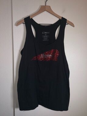 INDIAN MOTORCYCLE Rhinestone black motorcycle biker racerback tank XL